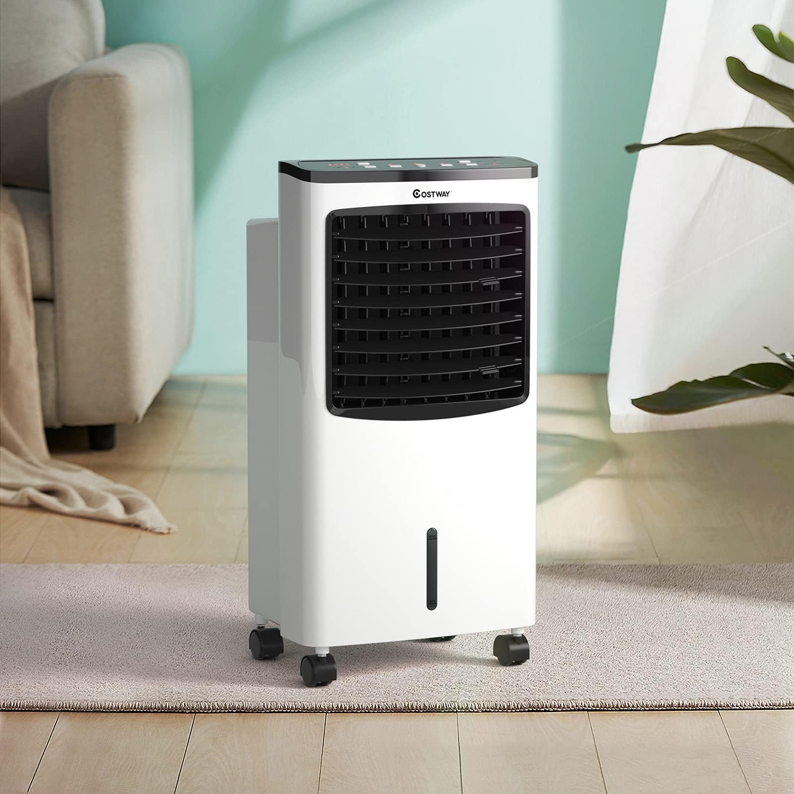 RELAX4LIFE 3 in 1 Ventilatore a Ghiaccio con Serbatoio Acqua 8L, 3 Modalità e 3 Velocità, Raffreddamento, Ventilatore, Deumidificazione