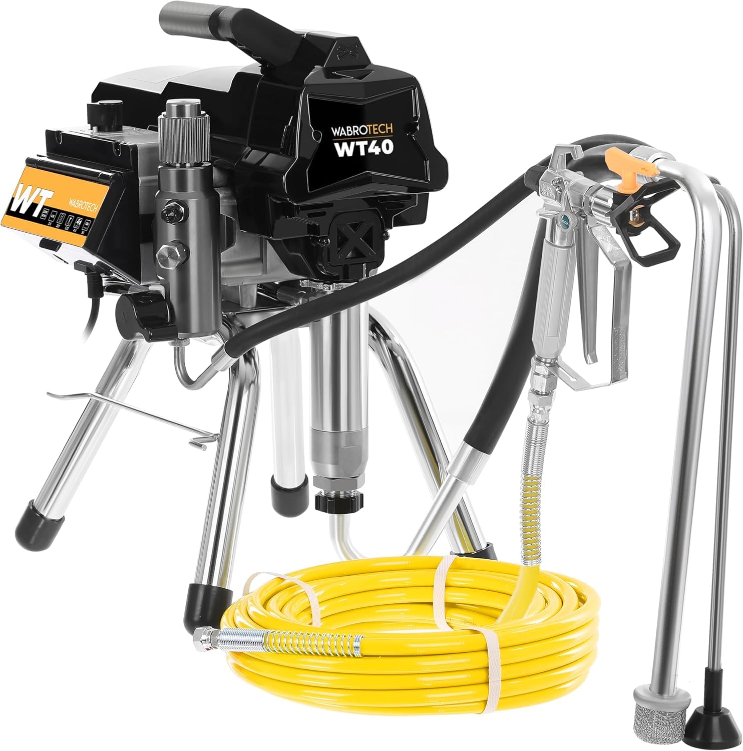 WT40 Airless Peinture 3000 W - 3290 PSI / 227 Bar Pulvérisateur de Peinture Airless - 4 L/Min Pulvérisateurs de Peinture - 140000 m²/an Pistolet a Peinture Electrique avec Tuyau de 15 m