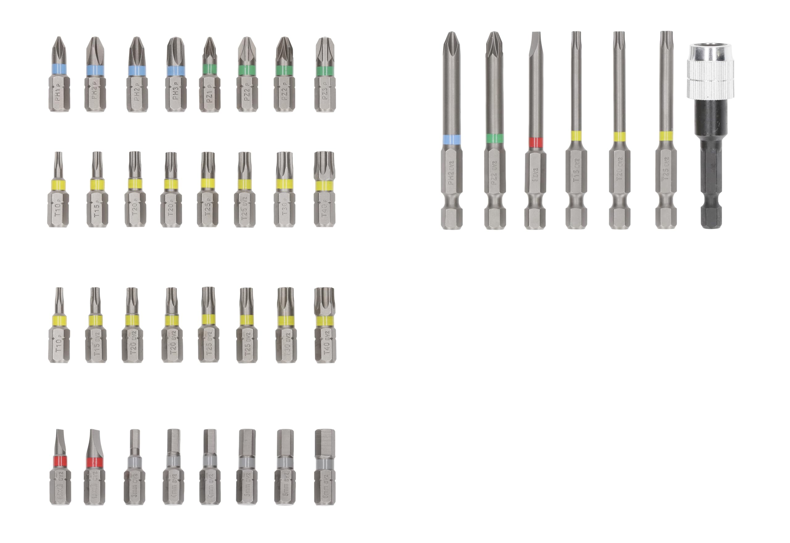 Bosch - Juego de 40 puntas extra duras (197 x 110,5 mm, accesorios profesionales, destornillador, taladro, 40 unidades), Versión actual