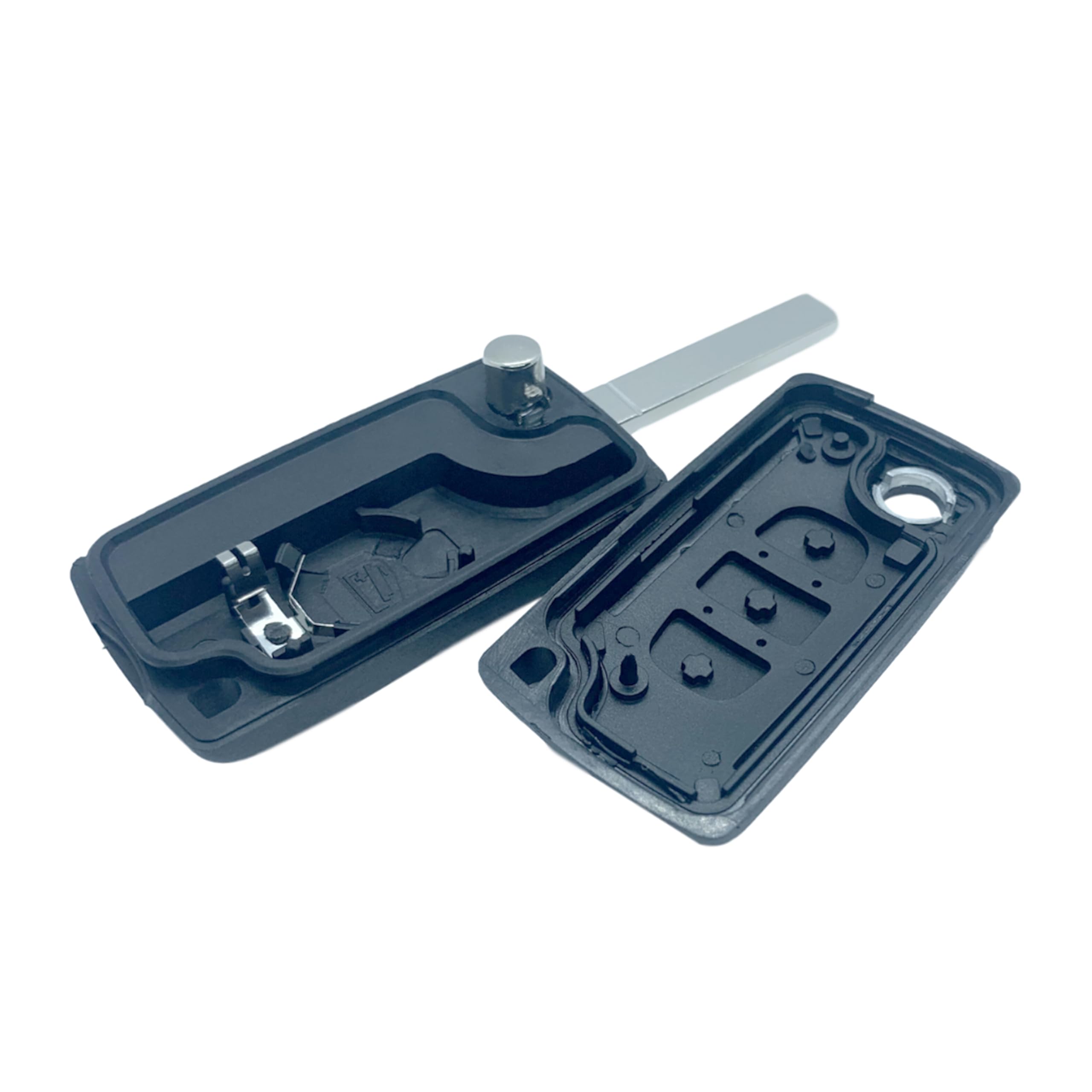 Coque Clé Sans Lame Citroën C2 C3 Berlingo II - Télécommande 2 Boutons CE0536 Avec Pile CR1620