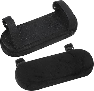 uxcell Memory Foam Chair Armrest Pads,2 Pair Office Chair Arm CoverBlack