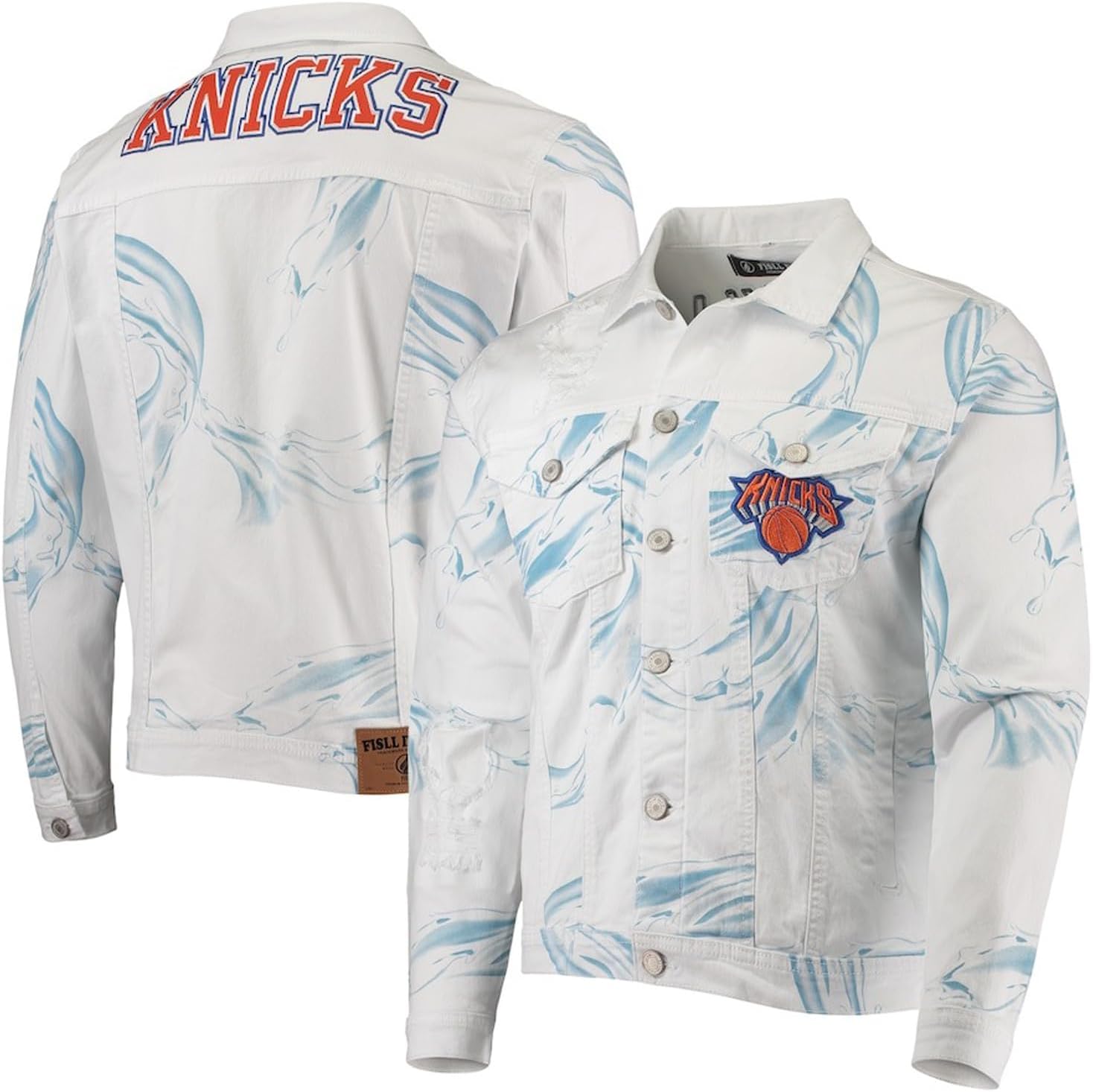 FISLL Men's NBA Team Classic Denim Jacket