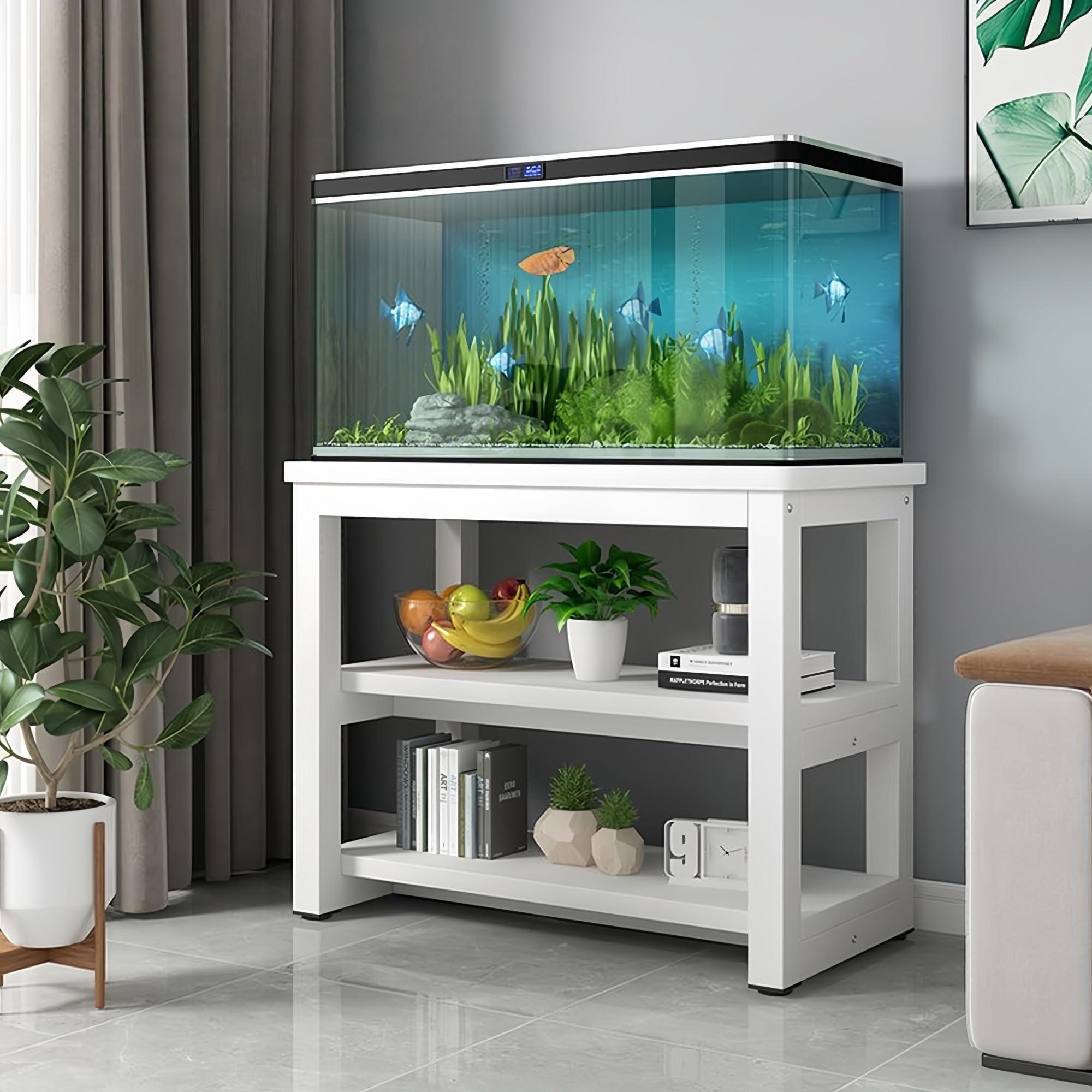 Support d'aquarium stable anti-vibration meuble de rangement 55 cm