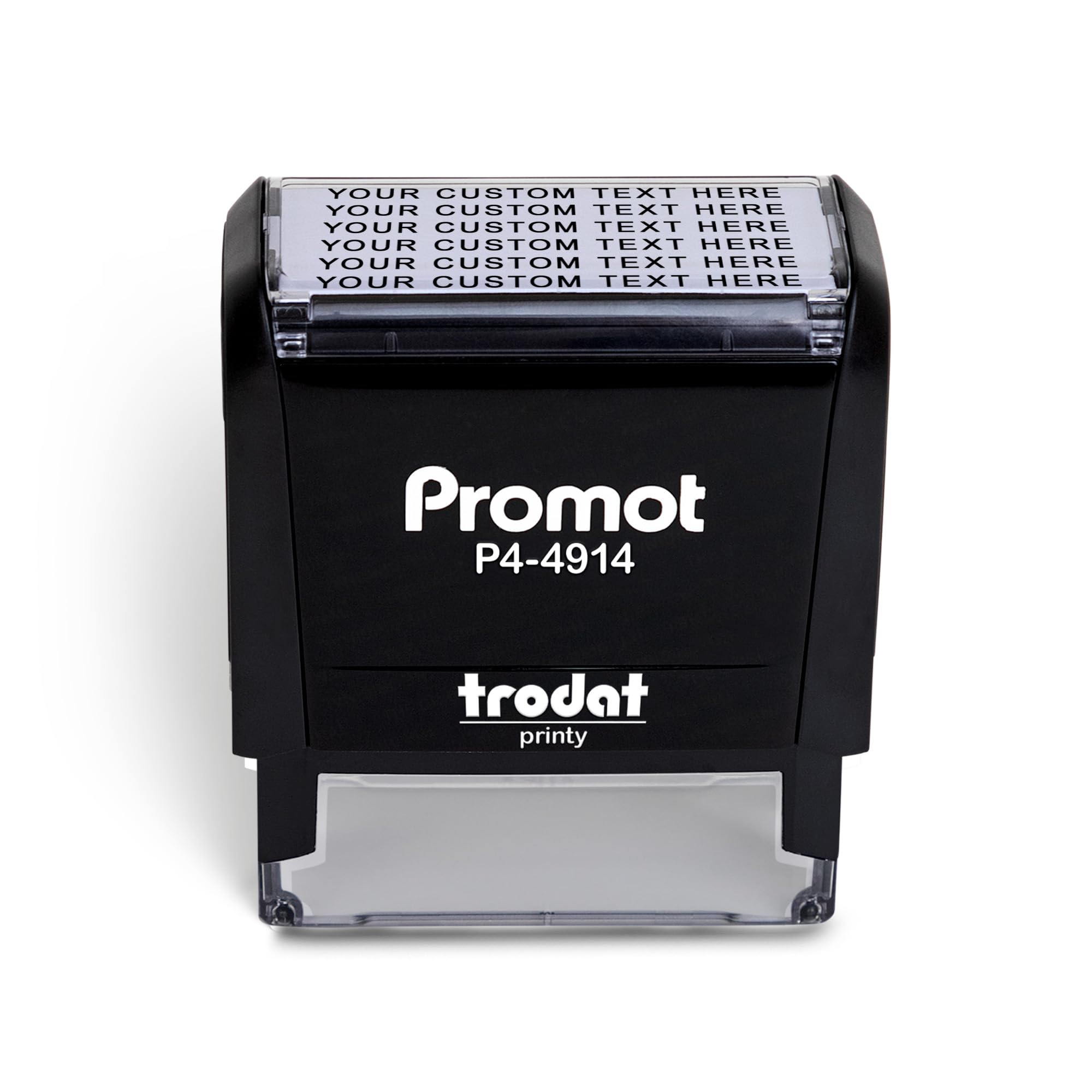 Promot Self Inking Stamp - Extra Large Custom Stamp for Name, Address, Office, or Business Use - Up to 6-Line Personalized Rubber Stamp - Customizable Font & Ink Color - Personalized Name Stamp