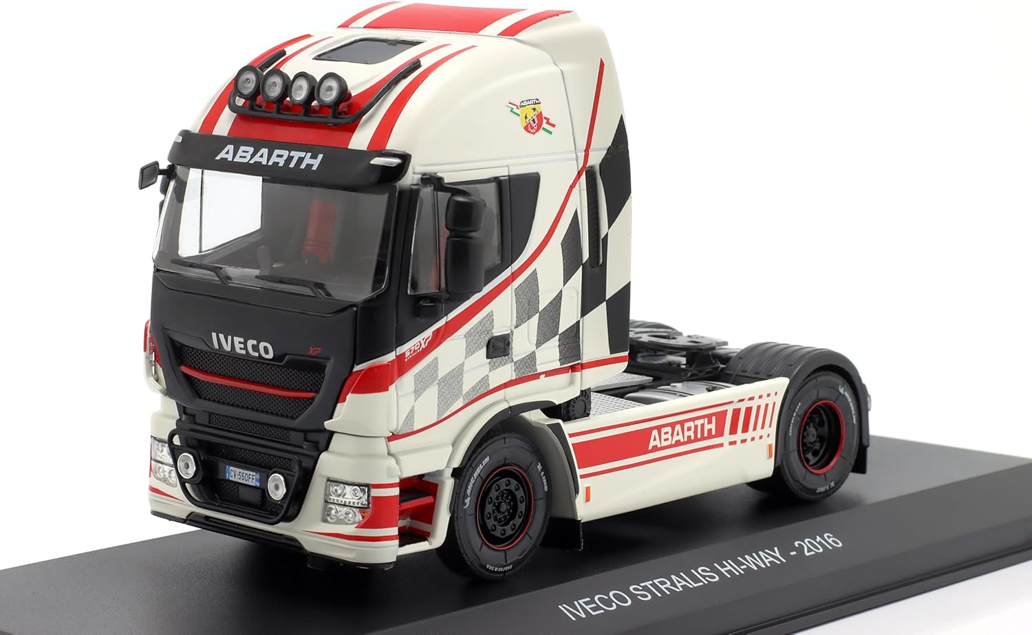 OPO 10 - 1/43 Scale Miniature Truck Compatible with Iveco Stralis Hi-Way 2016 Abarth Tractor Hachette IXO CT001