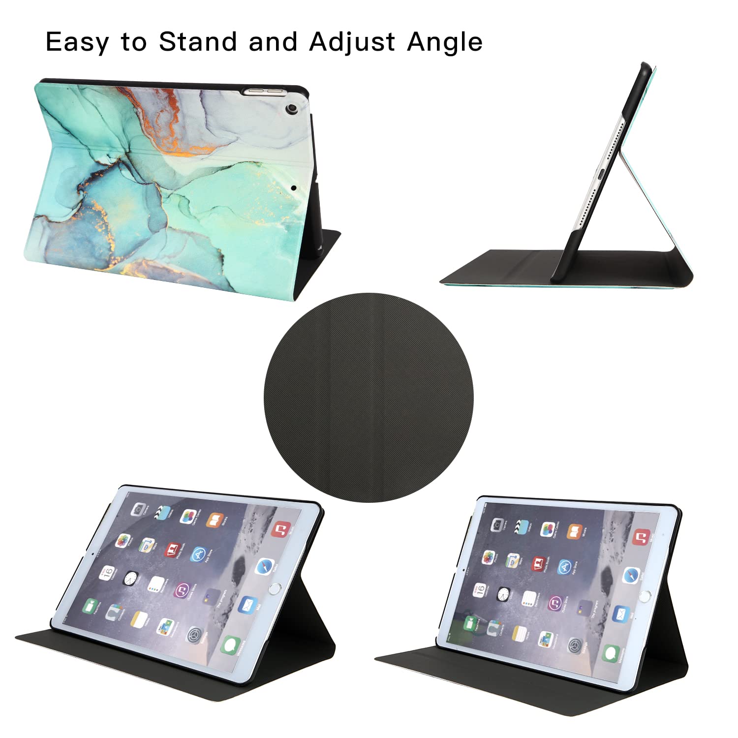 Custodia Portafoglio Per IPad 8&ordf;/7&ordf; Gen 10.2'' &ndash; Motivo Marmo &ndash; Pelle Sintetica Con Supporto