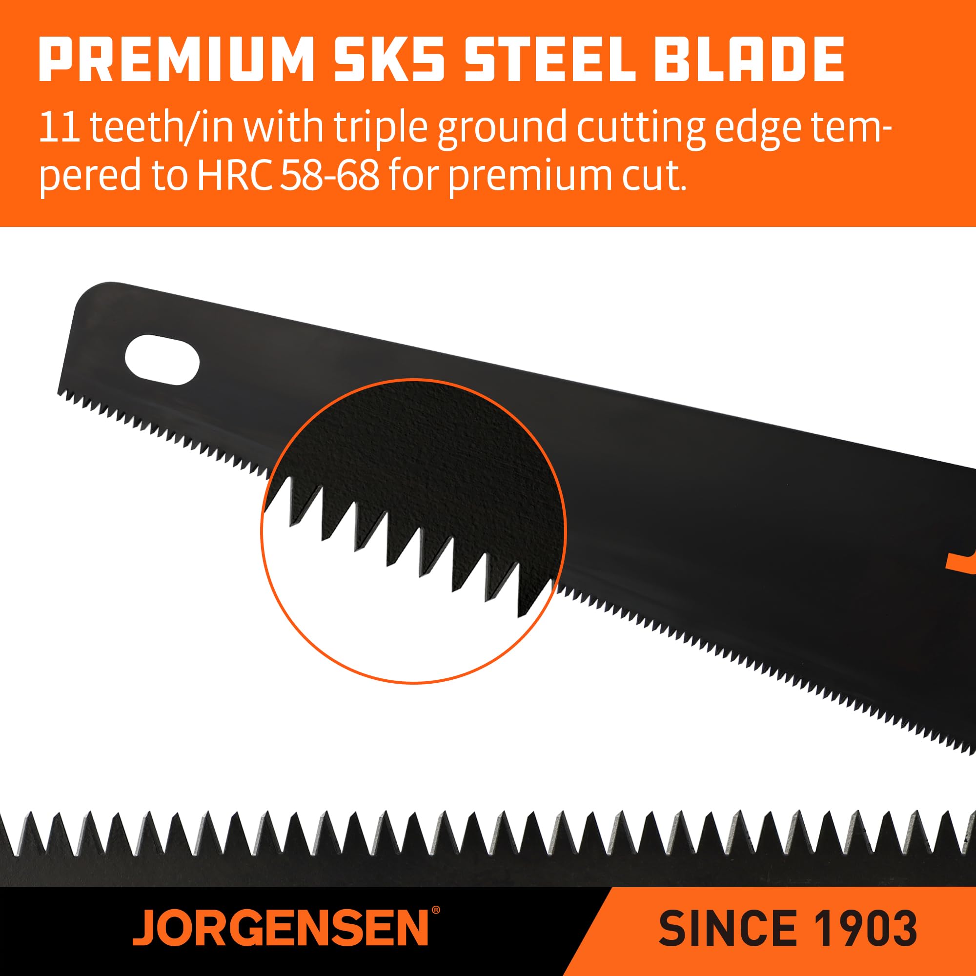 Jorgensen 20" Hand Saw - Durable Wood Cutting Tool -3 Jorgensen 20" Hand Saw - Durable Wood Cutting Tool -3