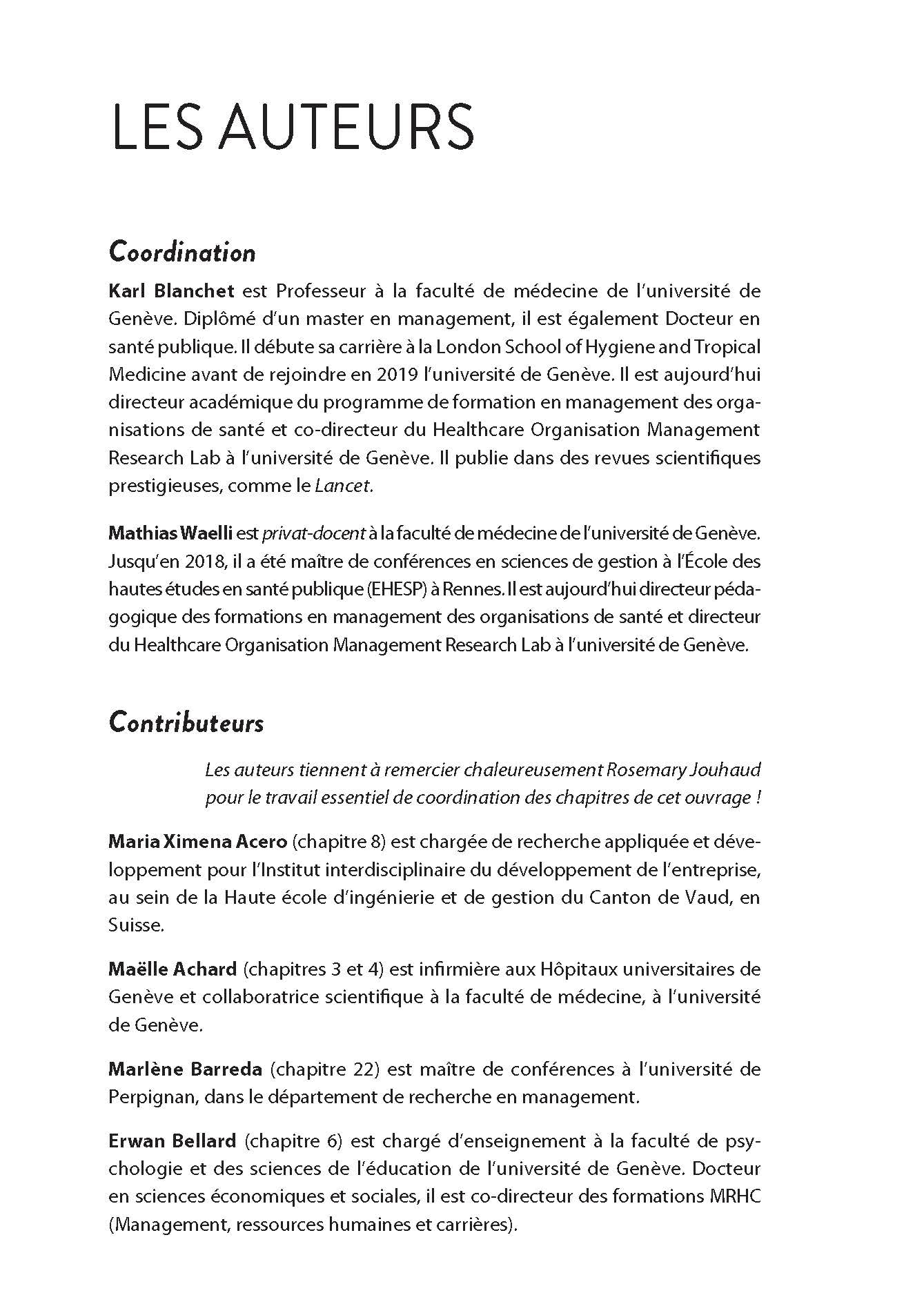 Management des organisations de santé: De la théorie à la pratique