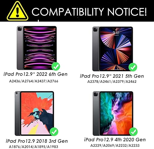 Miniatura 8 de eoso Funda con teclado para iPad 9.7 de 6 generación 2018  iPad 5 generación 2017  iPad Pro 9.7  iPad Air 2-7 con retroiluminación de color, panel