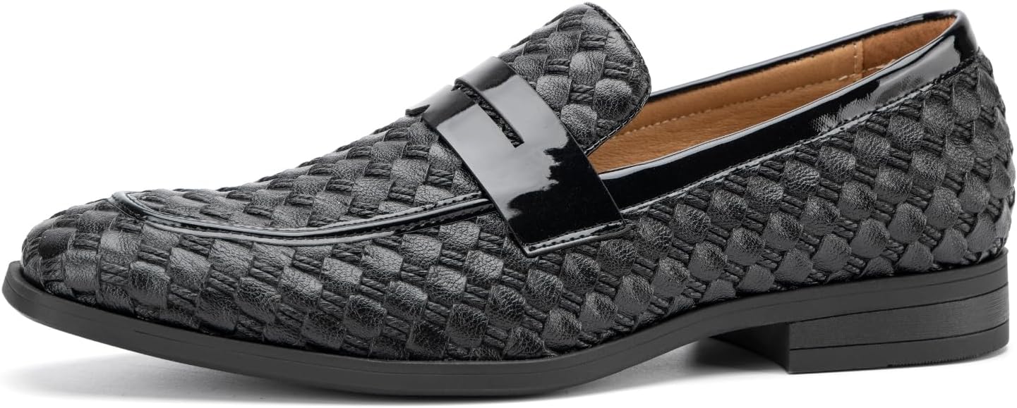 JITAI Mens Velvet Loafers Dress Shoes Loafers for Men Tuxedo Suit Shoes