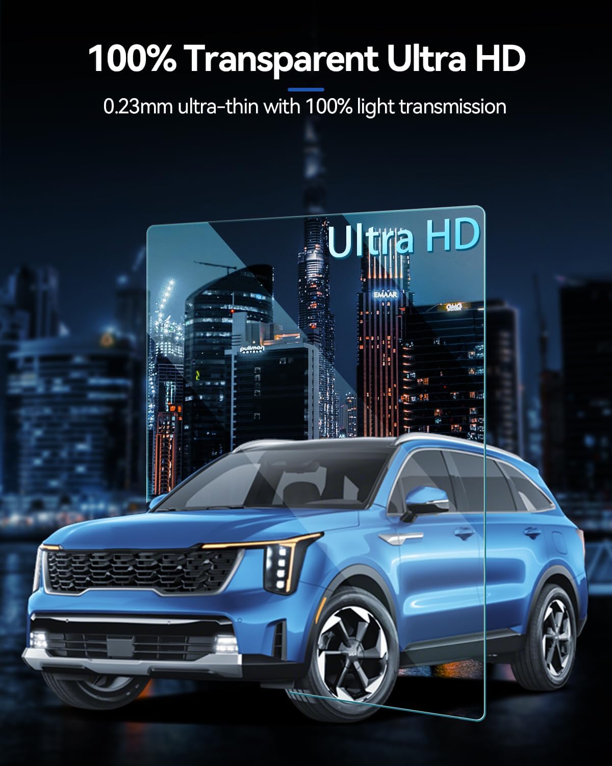 Sorento Screen Protector for 2024 2025 2026 Kia Sorento LX/S/EX/X-Line/SX/Prestige/X-Pro SX Prestige Accessories Dual Panoramic Displays&Air Conditioner Nano Screen Protector 12.3''- 4PCS