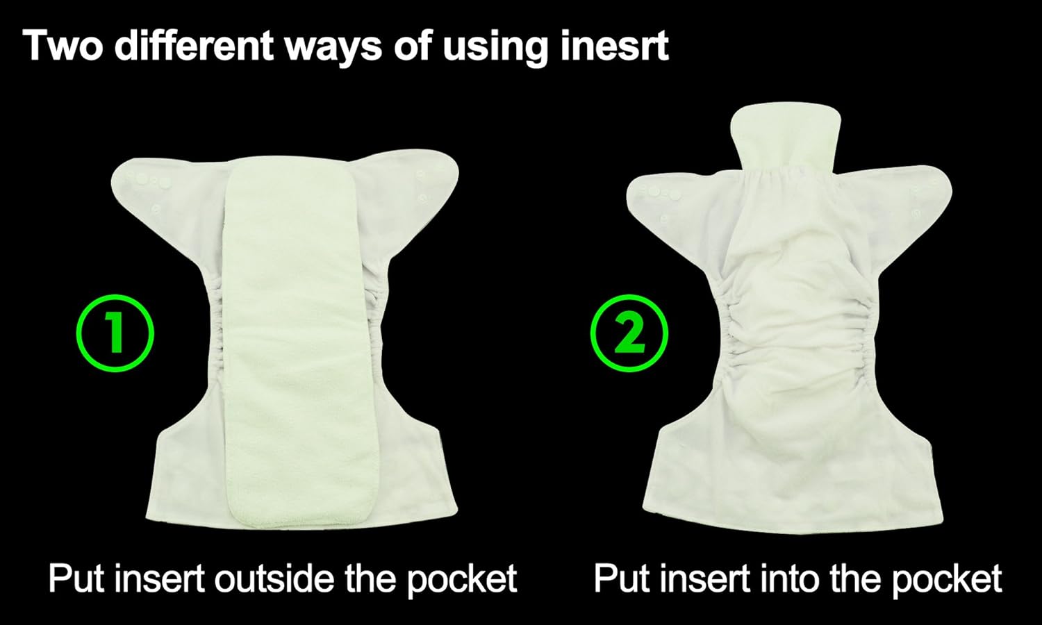 babygoal Reusable Cloth Diapers for Girls, Adjustable Washable Nappy 6pcs+ 6pcs Microfiber Inserts+One Wet Bag 6YDG08 : Everything Else