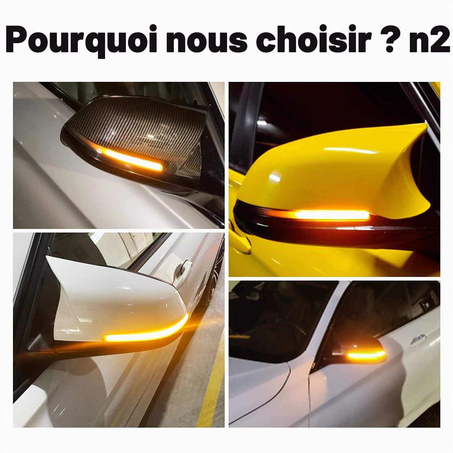 WinPower LED Dynamique Clignotants Indicateur de rétroviseur Rétroviseur Clignotant Compatible avec BMW F20 F21 F22 F23 F30 F31 F34 F32 E84, 2 Pièces