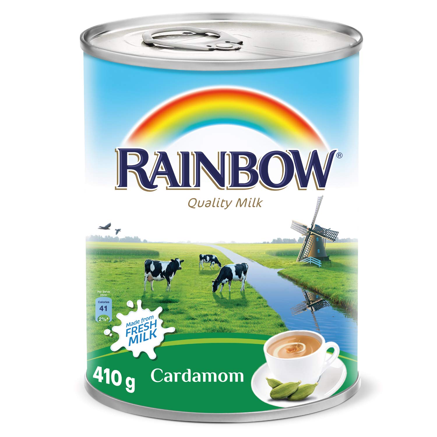 RainbowRainbow Cardamom Evaporated Milk With Vitamin D, 410 gm