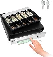 Vista 3 de SAM4s - Cajón de efectivo manual de 16 pulgadas, color negro, resistente, con acero inoxidable de 5 billes/5 monedas