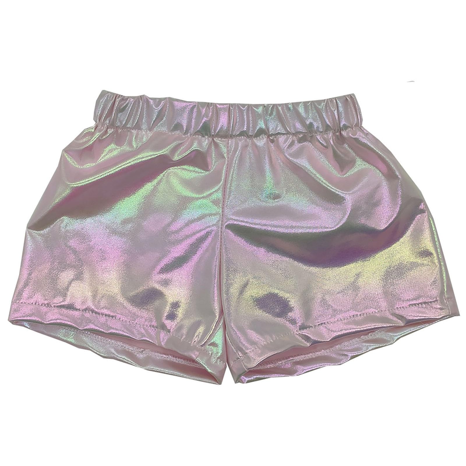 Generisch Pantalones cortos de baile para niñas, brillantes, metálicos, para fiestas