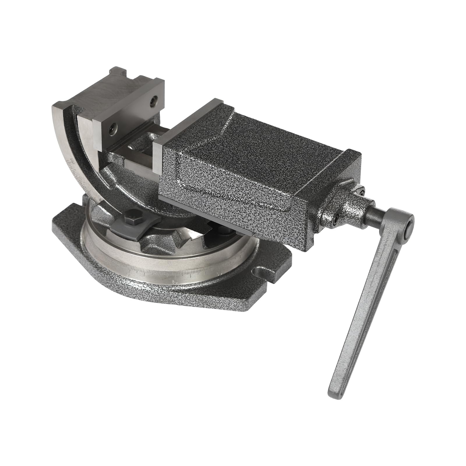 Schraubstock 2-Achsen Kippbar Drehbar Maschinenschraubstock 100mm,0-90°-Standardskala, 360° drehbare Chassis ermöglicht für Schleifmaschinen, Fräsmaschinen, Haus, Werkstatt, Fabrik