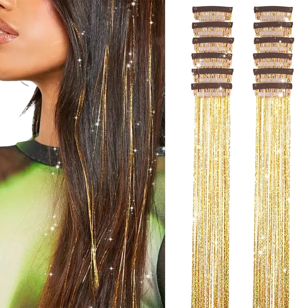 Colorful Hair Tinsel - Sparkle & Shine! -8 Colorful Hair Tinsel - Sparkle & Shine! -8