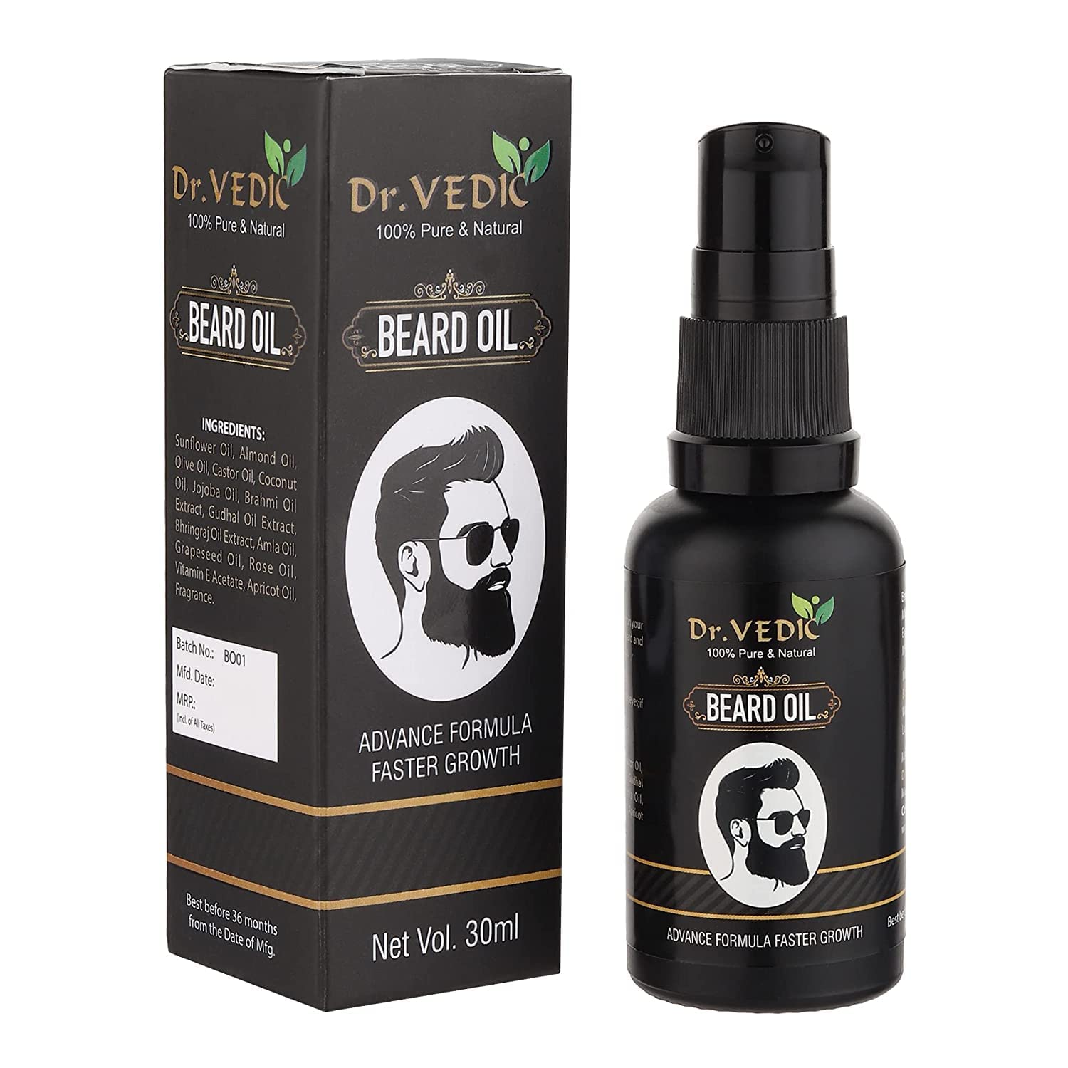 QURA Olejek do porostu włosów brody dla szybszego wzrostu brody i grubszej brody, olejek do brody do niejednolitej i nierównej brody (30 ml)