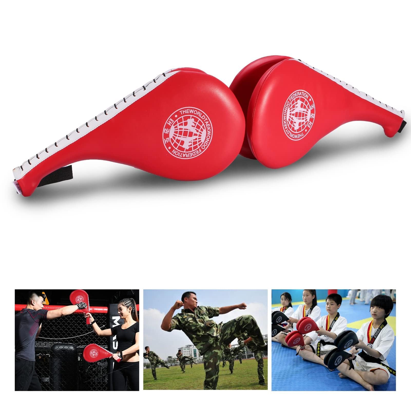Kick Pads Taekwondo, Colpitore Doppio Taekwondo Training Target Pad di Addestramento per Karatè, Boxe, Taekwondo, Arti Marziali e Altri Esercizi