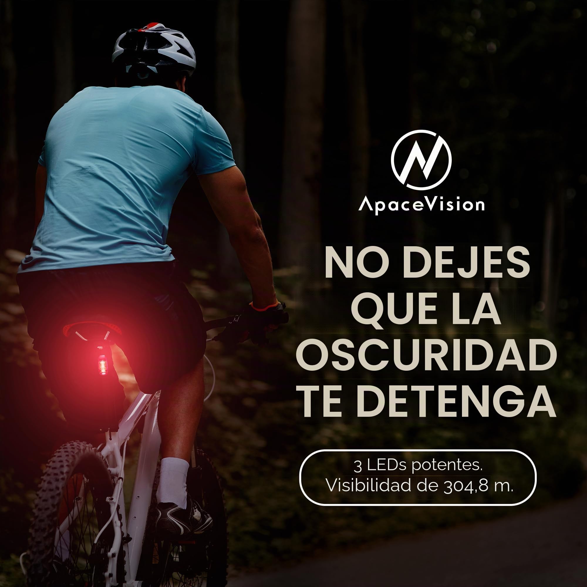 EverLightFX - Luz de Seguridad LED Recargable por USB (Paquete de 2) por Apace. Luz Trasera superbrillante para Bicicleta Que Funciona brillantemente como luz de Correr para Corredores, Mascotas