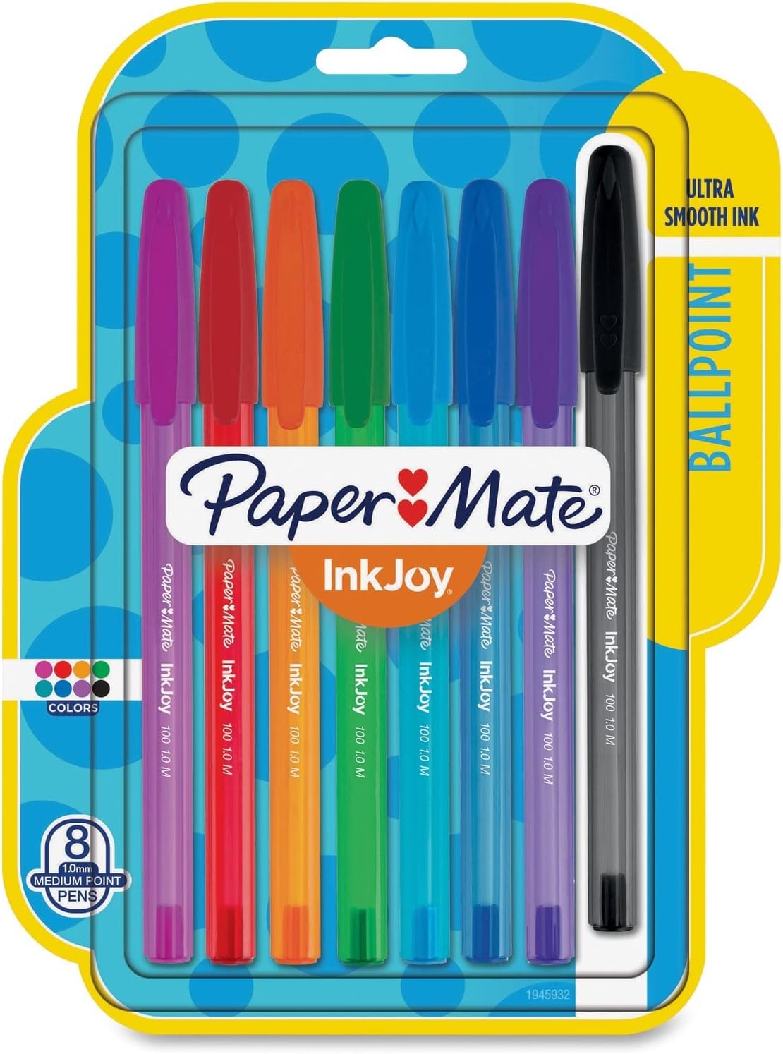 InkJoy 100ST Ballpoint Pens, Medium Point, Assorted Ink, 8 Pack (1945932)