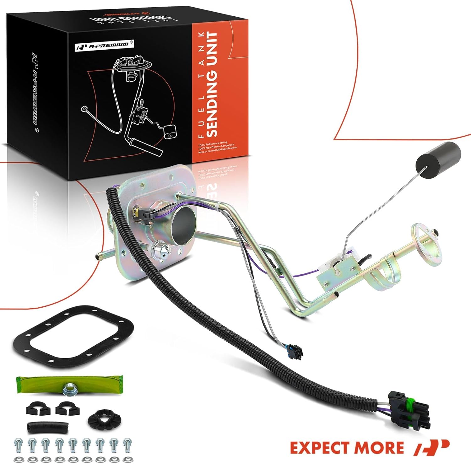 A-Premium Fuel Tank Sending Unit Compatible with Chevrolet Corvette 1989-1996, 5.7L, Replace# FG8996CV, AGC5059810