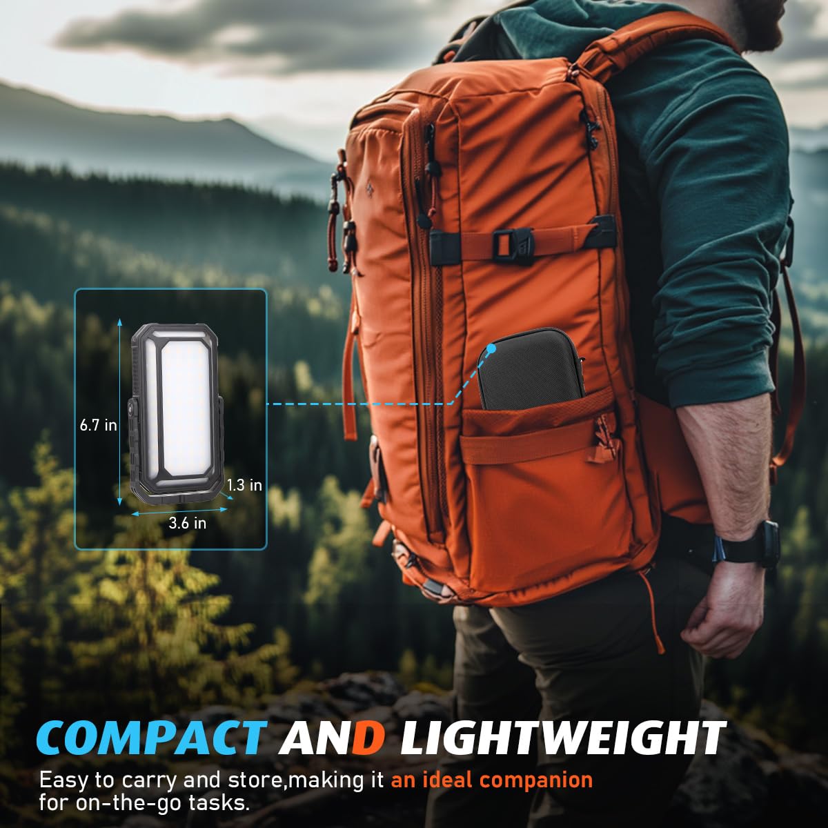 Linterna LED recargable de 4000 lm, 10000 mAh, luces de camping portátiles de hasta 120 horas o más, 12 modos de luz, regulable, pantalla digital LCD, impermeable, artículos esenciales de camping para