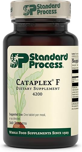 Standard Process Cataplex F - Suplemento alimenticio integral, apoyo a la tiroides, metabolismo, salud de la piel y salud del cabello con vitamina