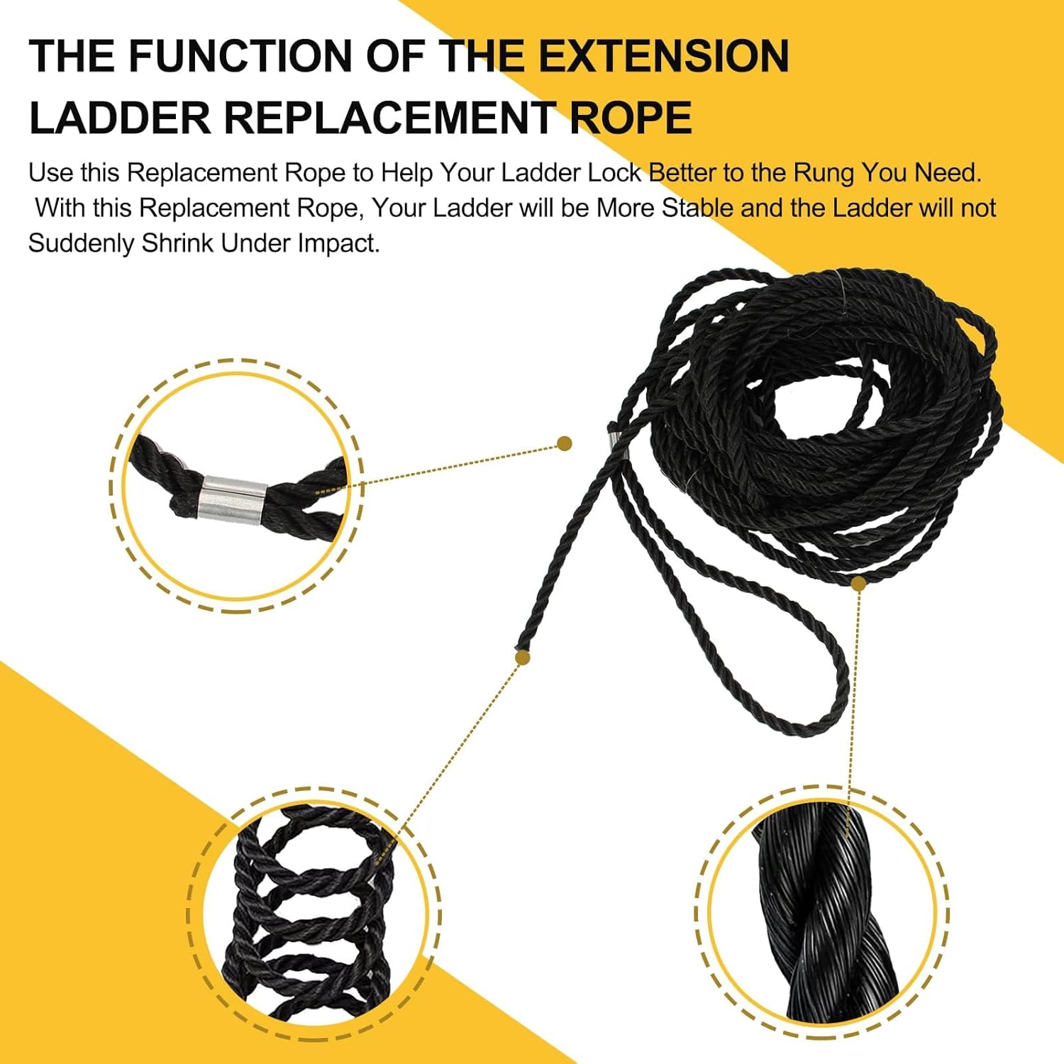 AC30-2 Extension Ladder Replacement Rope for fits Werner Extension Ladders Up to 40 ft for Extension Ladder - 1 Pack - 