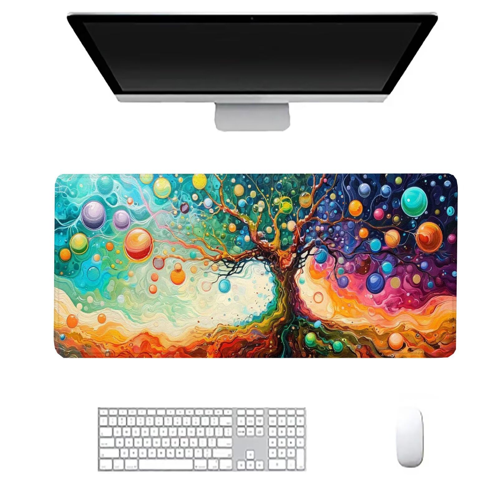 Abstrakcyjna podkładka pod mysz duża podkładka na biurko gracz bąbelkowa podkładka pod mysz XXL 1600 x 800 x 3 mm niestandardowa podkładka pod mysz, ochraniacz na biurko matowe akcesoria biurowe, do
