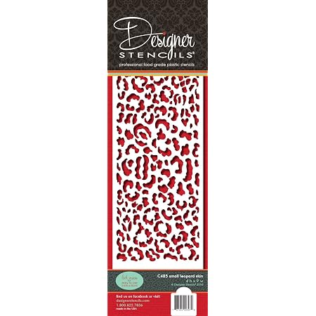 Designer Stencils Animal Skins Cookie Stencil Set - 4 Inch Round Zebra, Giraffe, Leopard Patterns