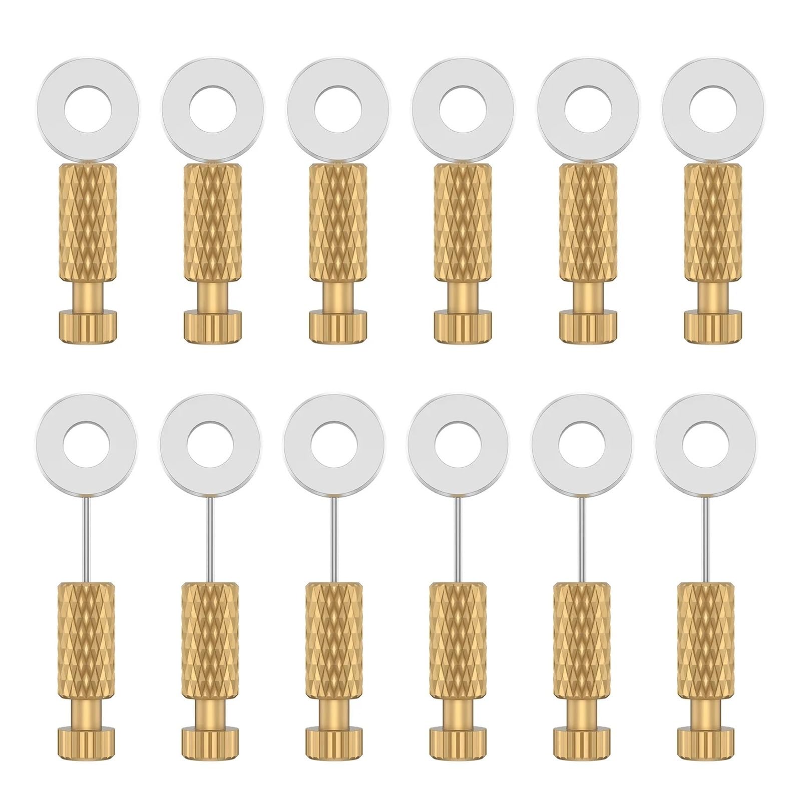 12pcs Leather Suture Positioning Needles Non-Slip Brass Leathercraft Located Needles Suture Fixing Needle for Fixing Leather