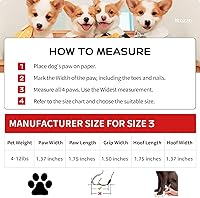 Vista 4 de Zapatos para perro, botas y protector de patas, suela antideslizante para perro, botines de invierno con correas reflectantes para perros pequeños