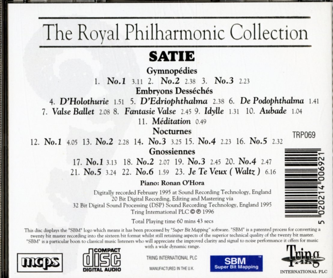 Satie - Piano Works (the Royal Philarmonic Collection)