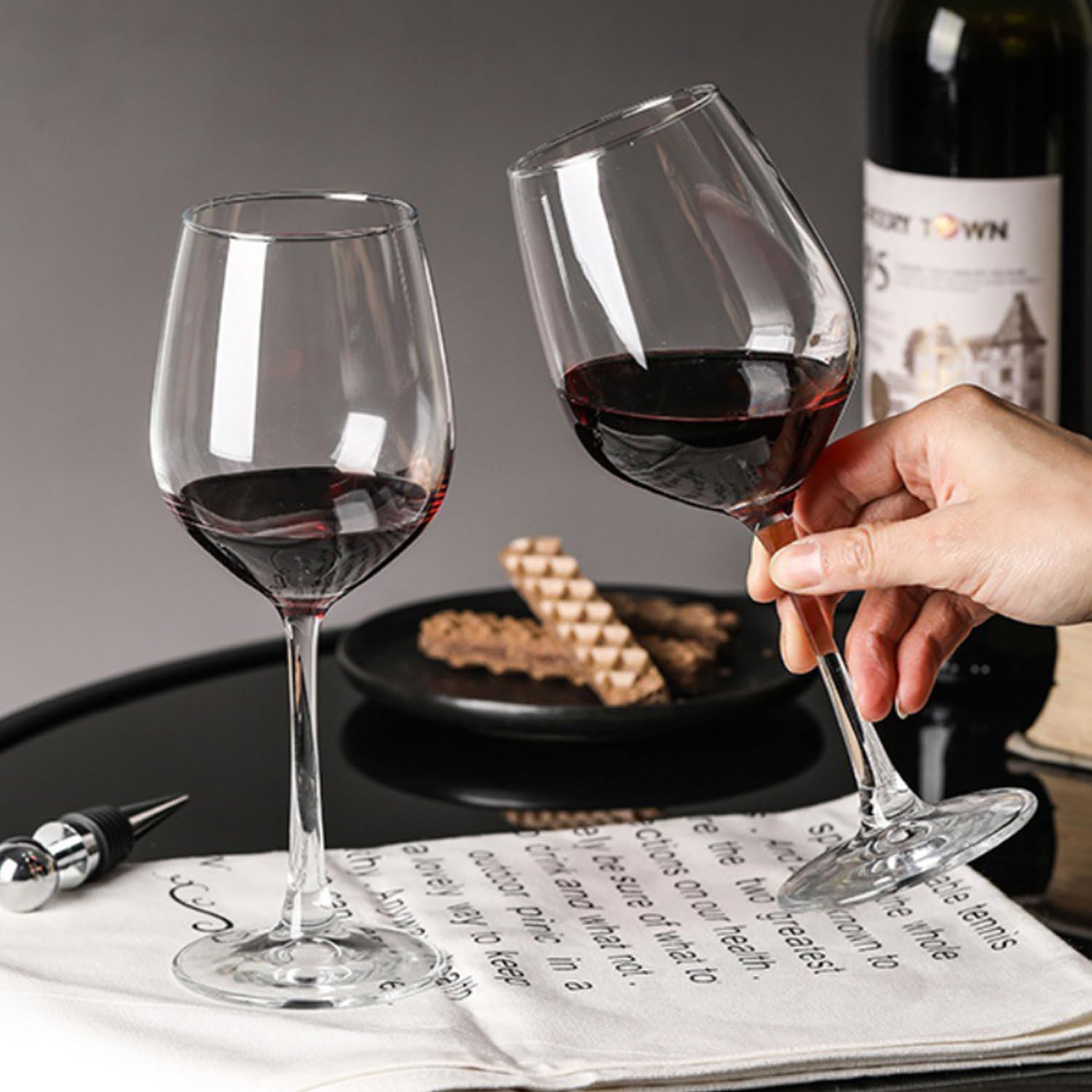 Juego de 8 copas de vino tinto de 12 onzas, para vino tinto o blanco, banquete de alta gama, boda, regalo, copas de vino tinto sin plomo, fiesta, bar, aniversario, inauguración de la casa