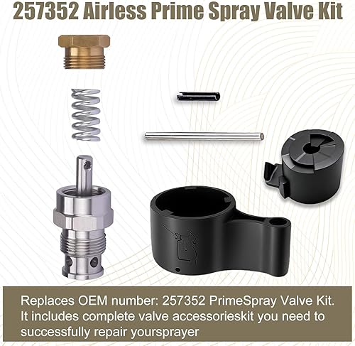 Miniatura 3 de 257352 Prime Válvula de pulverización, válvula de drenaje para Graco 695 795 3900 1095 1595 5900 7900 Pulverizador de pintura sin aire Aftermarketr