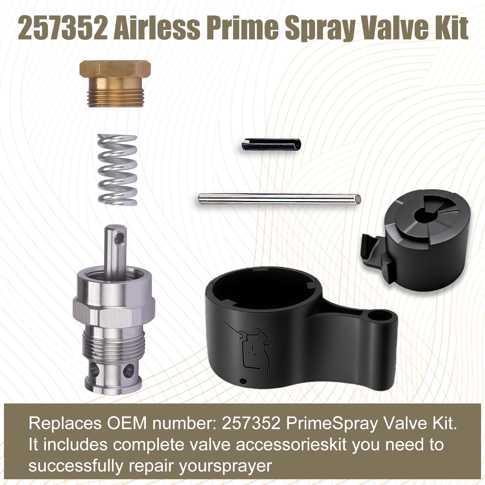 Supreme 2/4 257352 Prime Spray Valve, Drain Valve for Graco 695 795 3900 1095