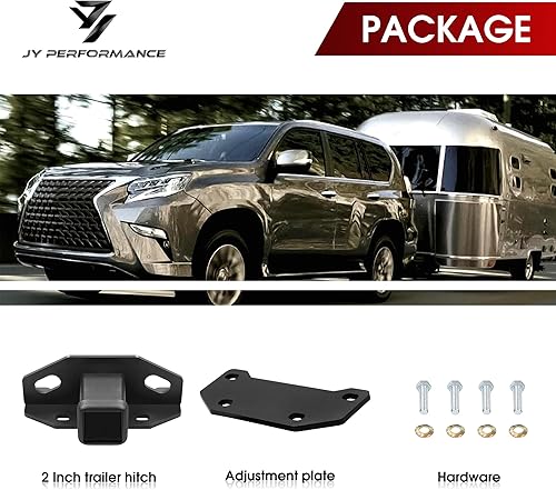 Miniatura 6 de JY PERFORMANCE Enganche de remolque para Lexus GX460 2010-2024, Clase 3 III de 2 pulgadas (placa de ajuste incluida)