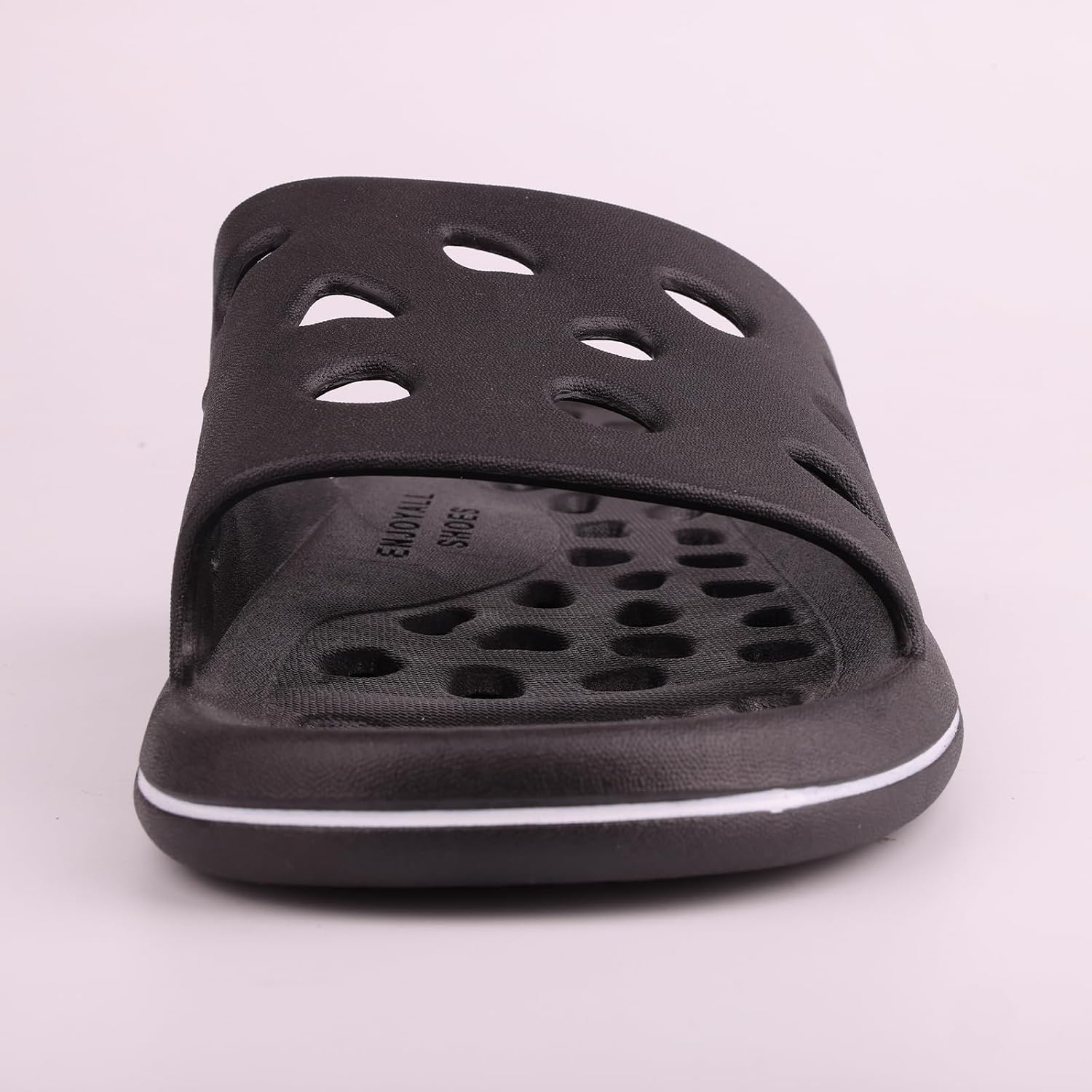 weilonghyw Plus Size Mens Shower Shoes Quick-Drying Bathroom Slippers with Drainage Hole Non-Slip Gym Slides Arch Support Pool Shower Sandals for Dorms
