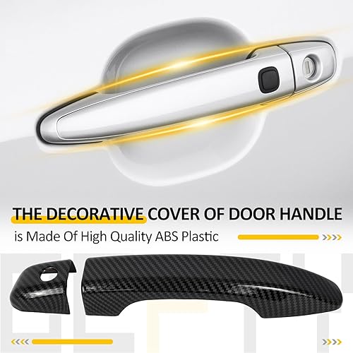 Miniatura 3 de OCPTY Juego de 4 cubiertas para manijas de puerta para Honda Accord 2018-2020 para Honda Accord, para exteriores del lado del conductor y del