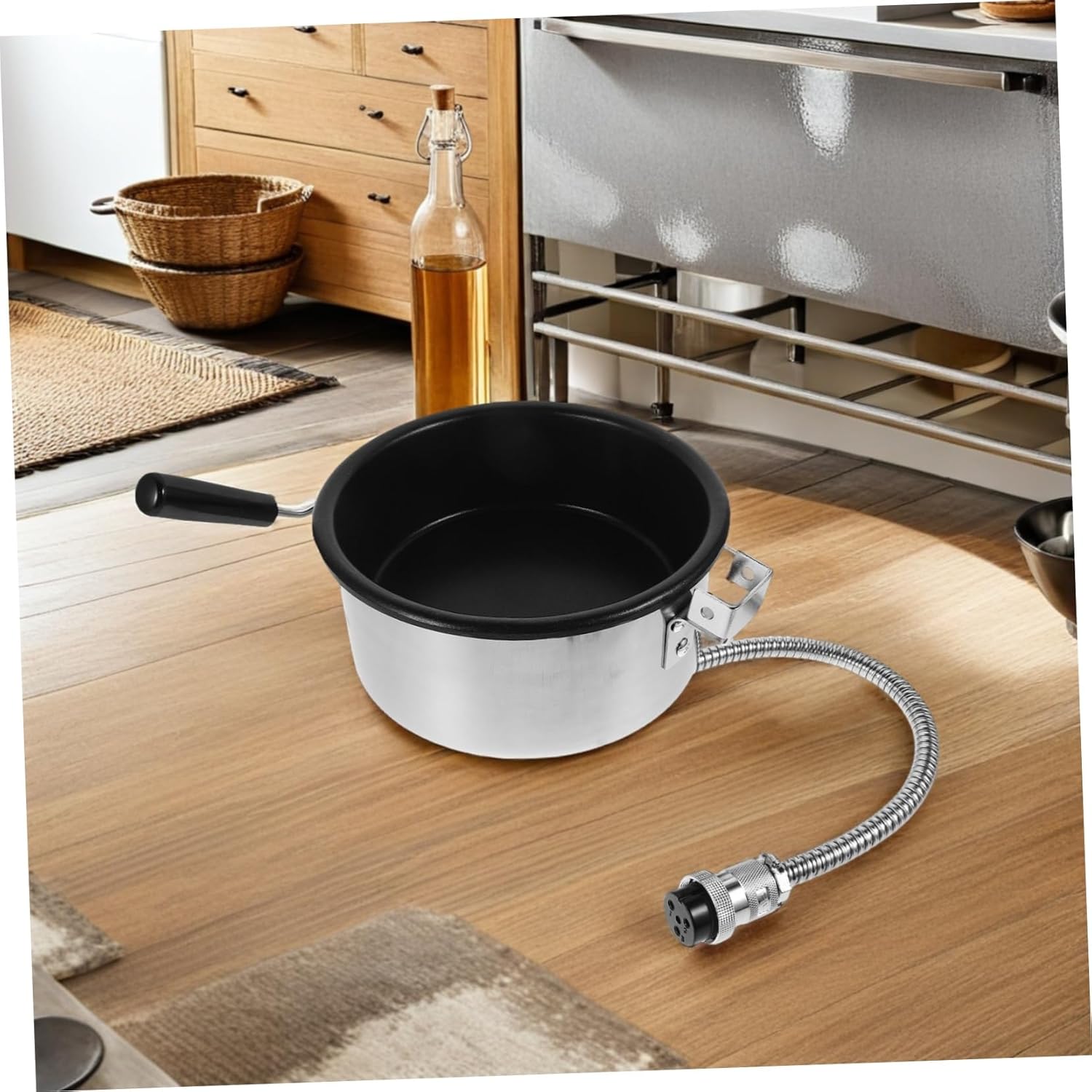 8ounce Nonstick Popcorn Kettle Pot Aluminum Alloy Replacement for Popcorn Machines Rapid Heating Easy Clean for Family Gatherings and Parties