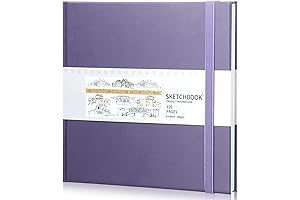 8 x 8 Inch Purple Sketchbook