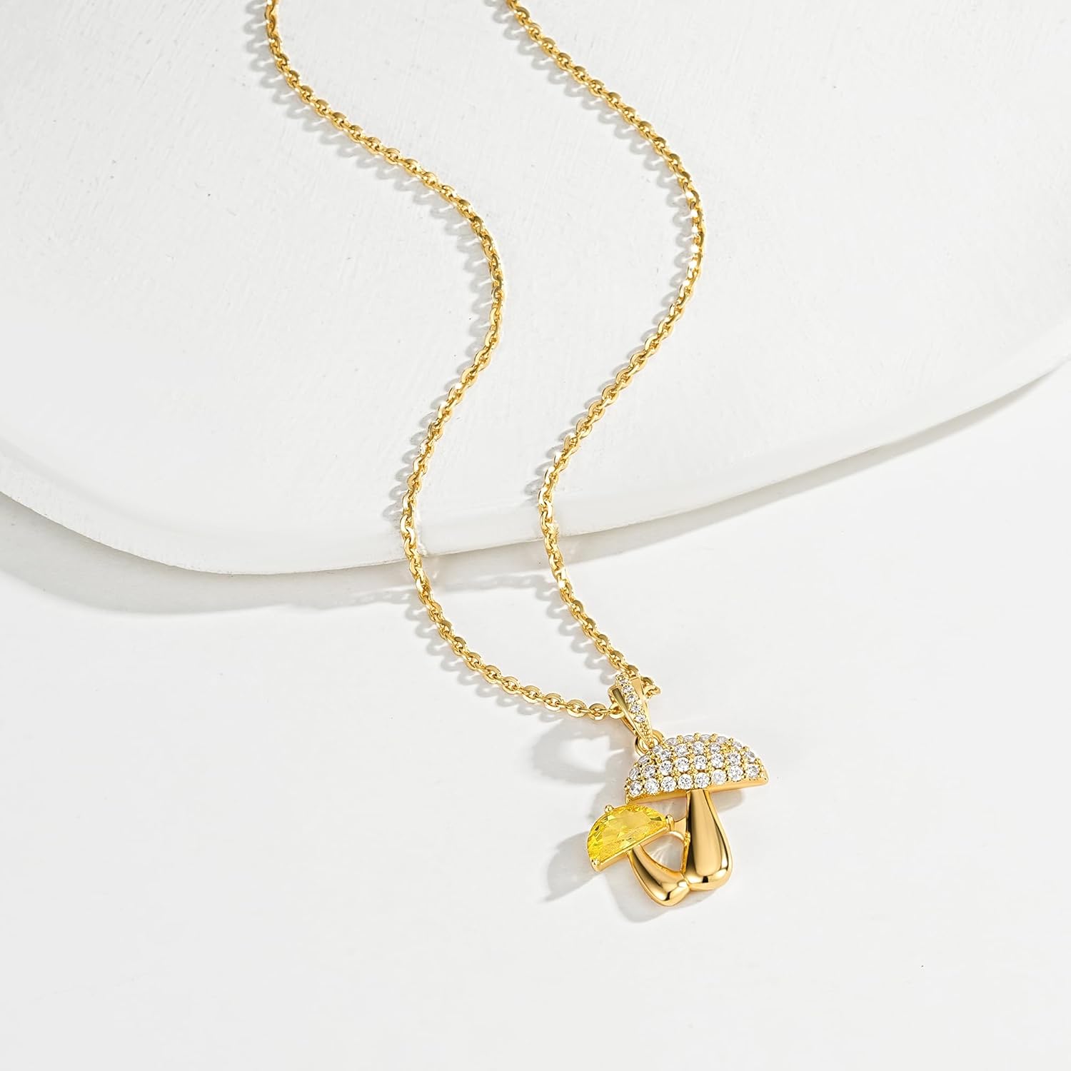 MTMY Gold Pendant Necklace for Women 14K Gold Plated Dainty Gold Necklace Simple Delicate Jewelry - Image 7