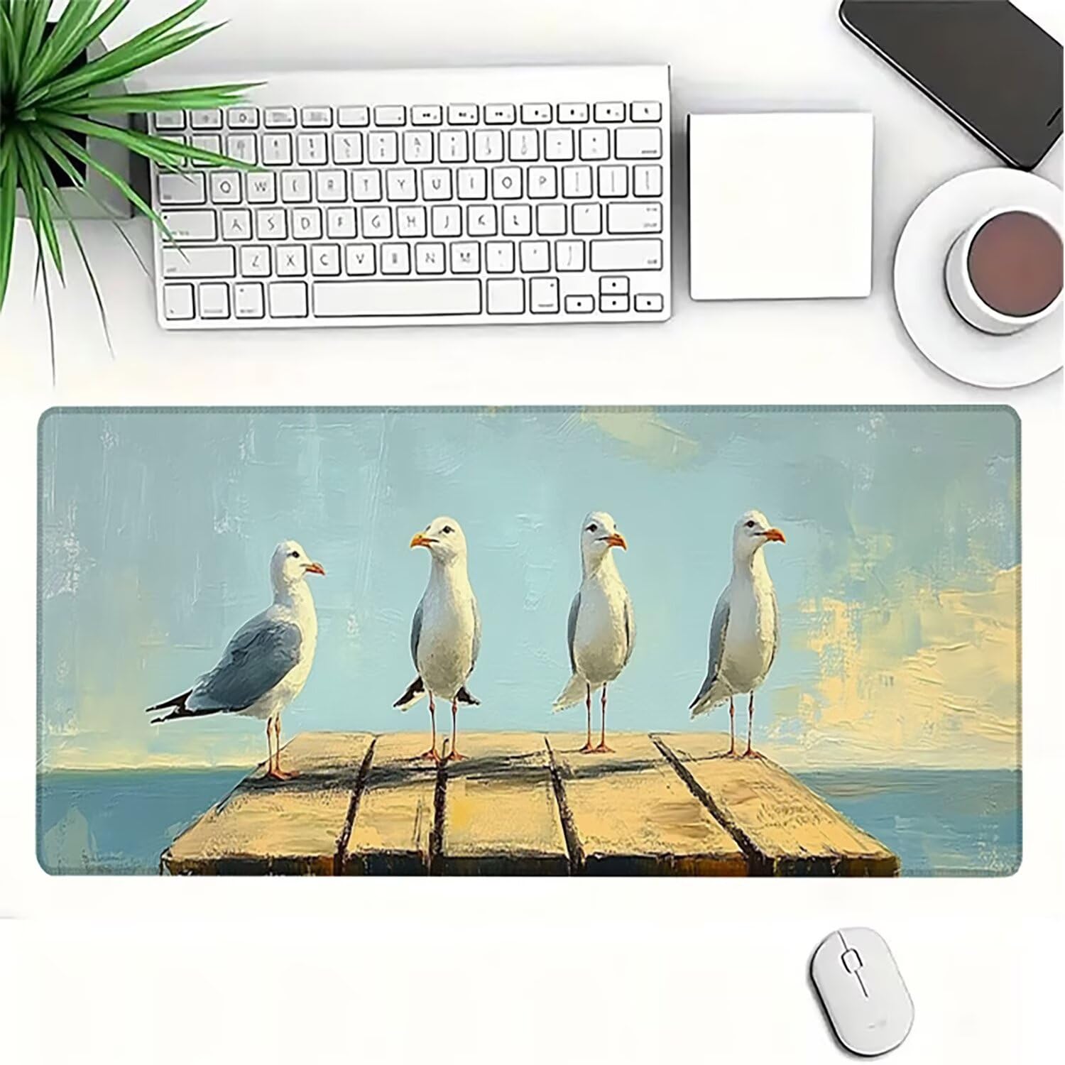 Generico Lejnlnng podkładka pod mysz do gier XXL -120 x 60 cm - drzewo życia duża mata na biurko, wodoodporny krajobraz podkładka pod mysz z antypoślizgową gumową podstawą, do gier i biura JL-7944