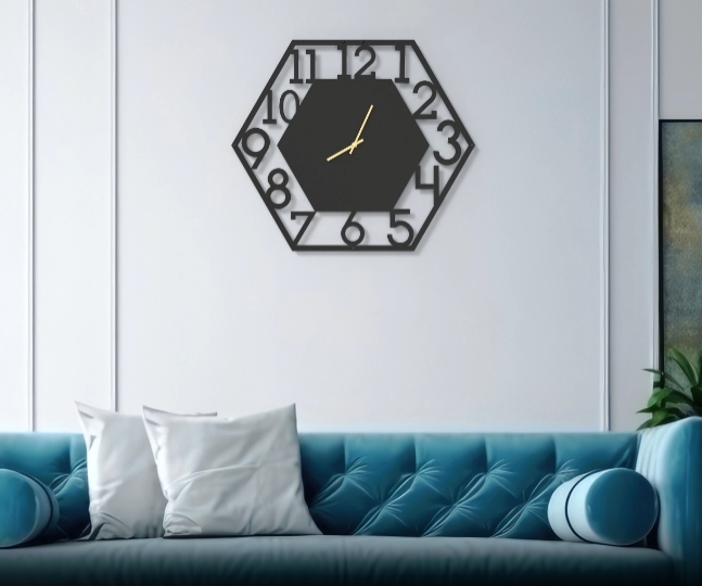 Reloj de pared metálico silencioso 30 pulgadas miniatura 7