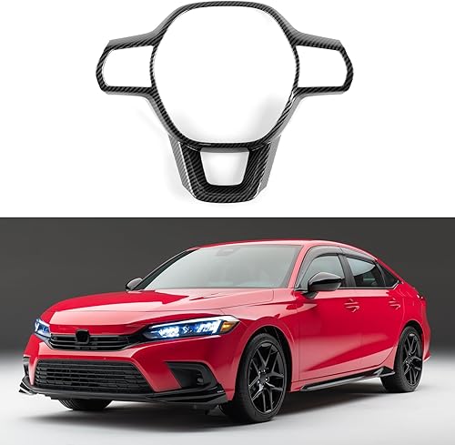 Miniatura 35 de Car Central Armrest Box Cover Decals for 2022 2023 2024 2025 Honda Civic 11th Gen Accessories ABS Carbon Fiber Interior Stickers