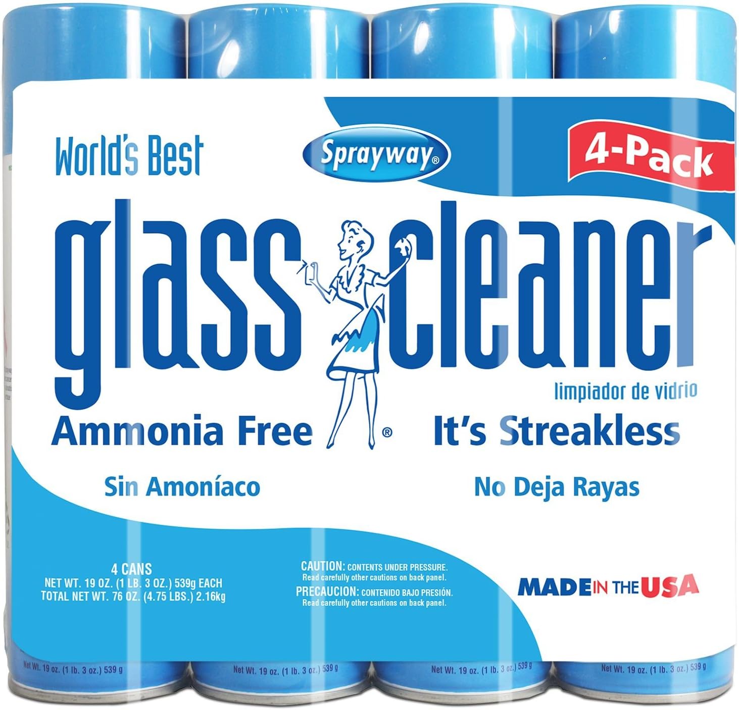 Sprayway Glass Cleaner Aerosol Spray, 19 oz (19 oz)