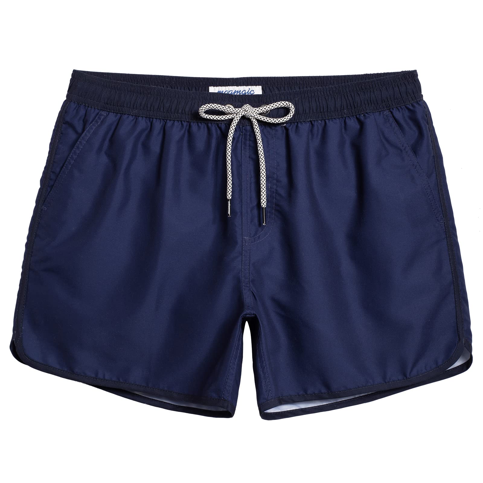 maamgic Mens Boys Short 80s 90s Vintage Swim Trunks with Mesh Lining Quick Dry Swim Suits Board Shorts