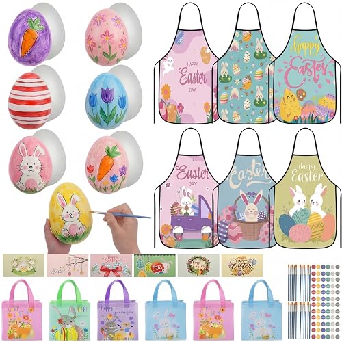 Teyva Daily 30 Pcs Easter Foam Egg DIY Painting Kit